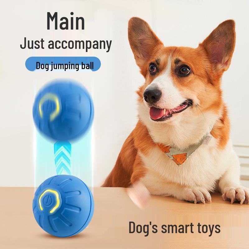 Intelligentes rollendes Katzenspielzeug: Bissfester elastischer Ball mit automatischem Schwerkraft-Hüpfen zur Selbstbeschäftigung.