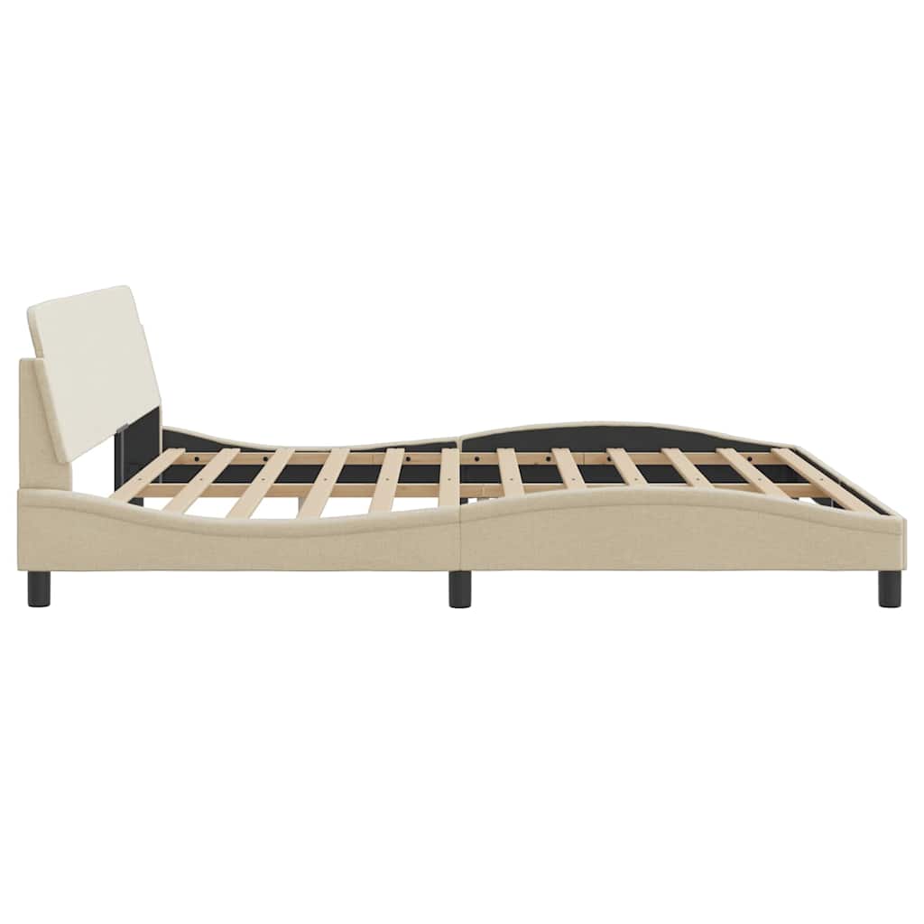 Bed Frame  Dover  Cream 200 x 200 cm Fabric