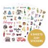 210Pcs Planning Stickers Cartoon Daily Notes With Festive Theme Creative Journaling Planning Stickers Paper Labels For Notebook
