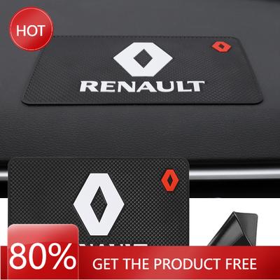 2026 Hot For Renault Hub Caps 1Pcs Car Logo Non Slip Mat Auto Dashboard Sticky PVC Pad For Renault Megane 2 3 4 Twingo Clio Tali
