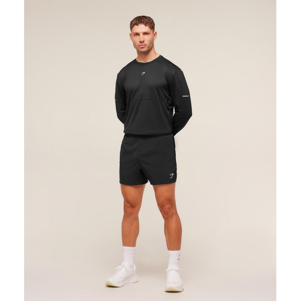 Gymshark Running Long Sleeve T shirT Black A3c8o Bb2j