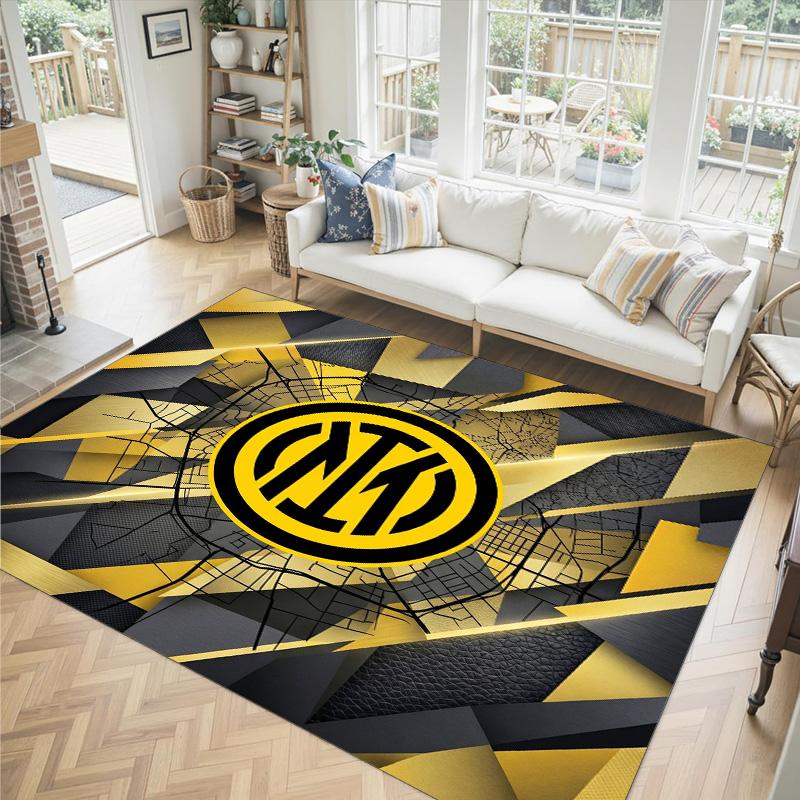 Borussia Dortmund Design Crystal Velvet Carpet Cozy Non?Slip Printed Rug For Bedroom Living Room Entrance