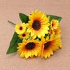 Artificial Small Sunflower Bouquet - 13 Heads, Silk Flowers, Home Decor & Photography Props