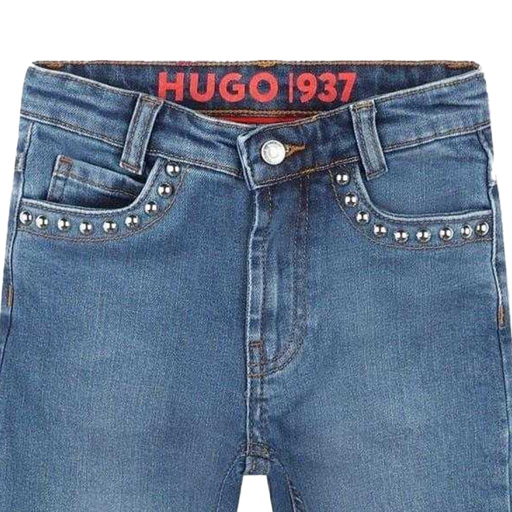 Jeans lisos de mezclilla para niño Hugo