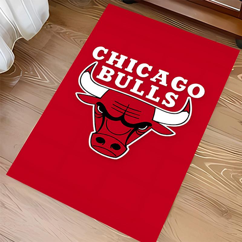 Chicago Bulls logo Print Area Rug-Soft,Washable Non-Slip Indoor Mat Office Chairs,Living Room,Home Office Decorative Rug