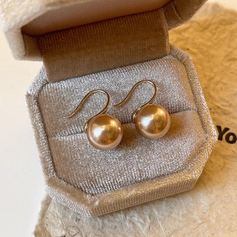Korean Style S925 Silver Pearl Stud Earrings for Women - Simple, Elegant, and High-End