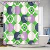 Buntes Retro Geometrisches Muster Wasserdichter Duschvorhang Badezimmer Dekor Mit Haken Modernes Design Für Badewanne Aufwerten Raum