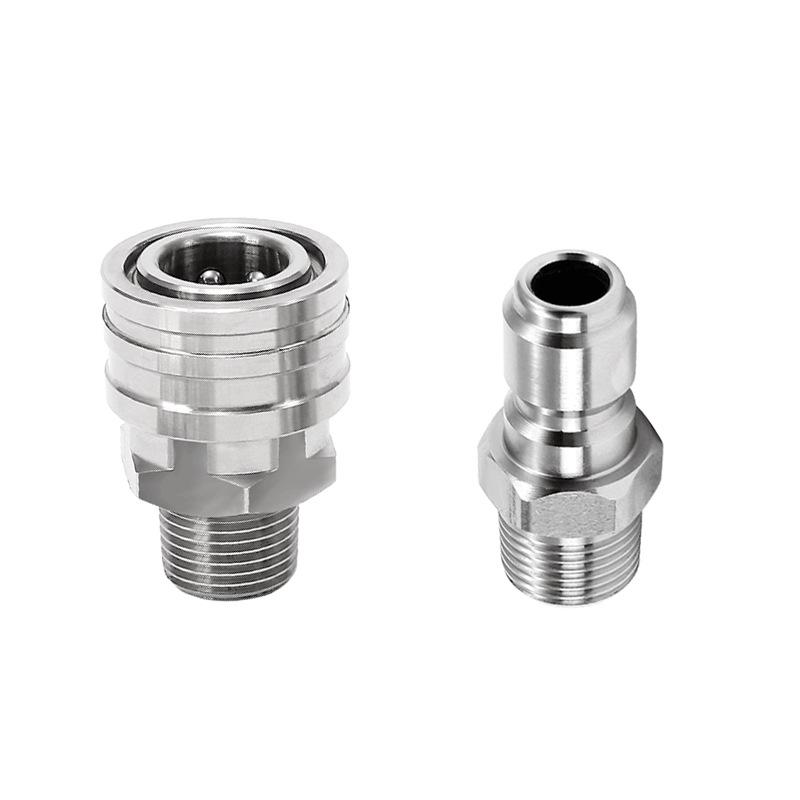 Stainless Steel 3/8 NPT Quick Connect High-Pressure Washer Fitting for Car Washers