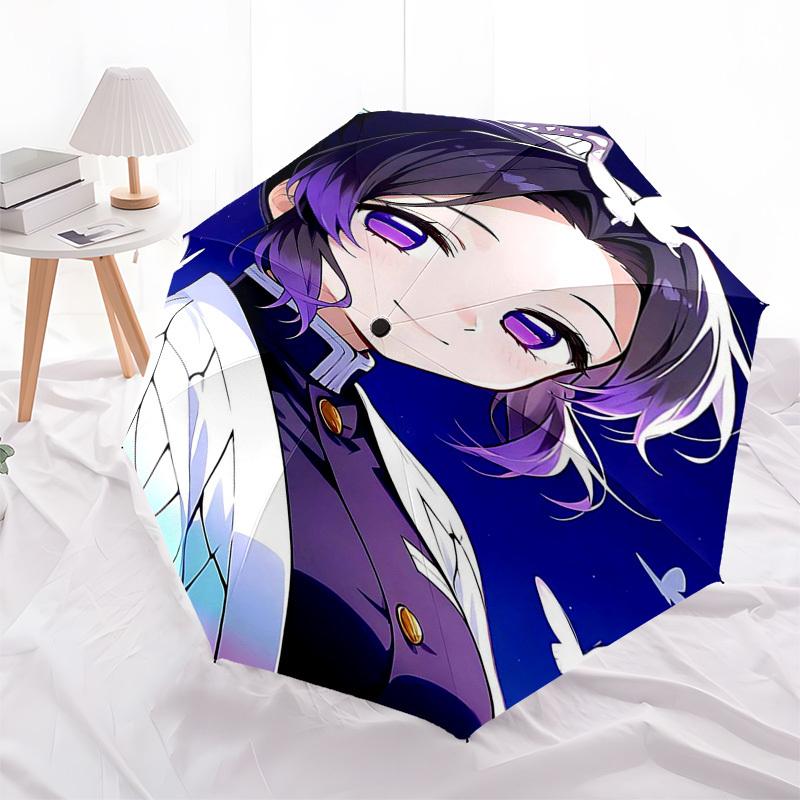 1pc Outdoor Umbrella with Anime Character Design - Automatic Opening/Closing, Portable 3-Fold Design, 8-Bone Iron Frame - Perfect Gift for Fans,