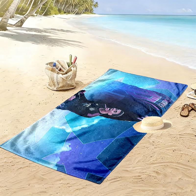 Jamal Musiala Print Strandtuch, Großes Weiches Schnelltrocknendes Handtuch für Strand Camping Schwimmen