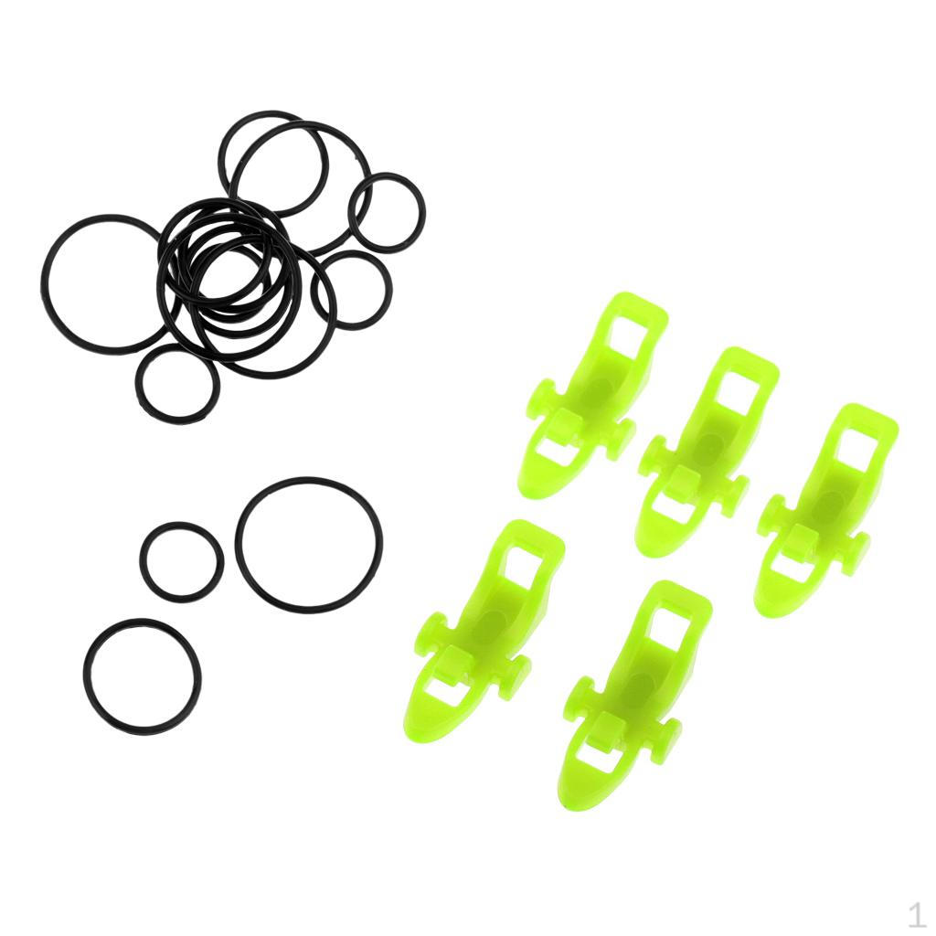 

5 Pieces Keeper Holder Hanger Multicolor Fly Fishing Tackle зелёный