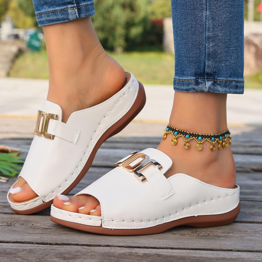 Large Size Sandals - New Round-toe Casual Slip-on Shoes