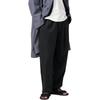 Comfortable Solid Color Loose Fit Elastic Waist Casual Pants Men Bottoms Black 476214-09