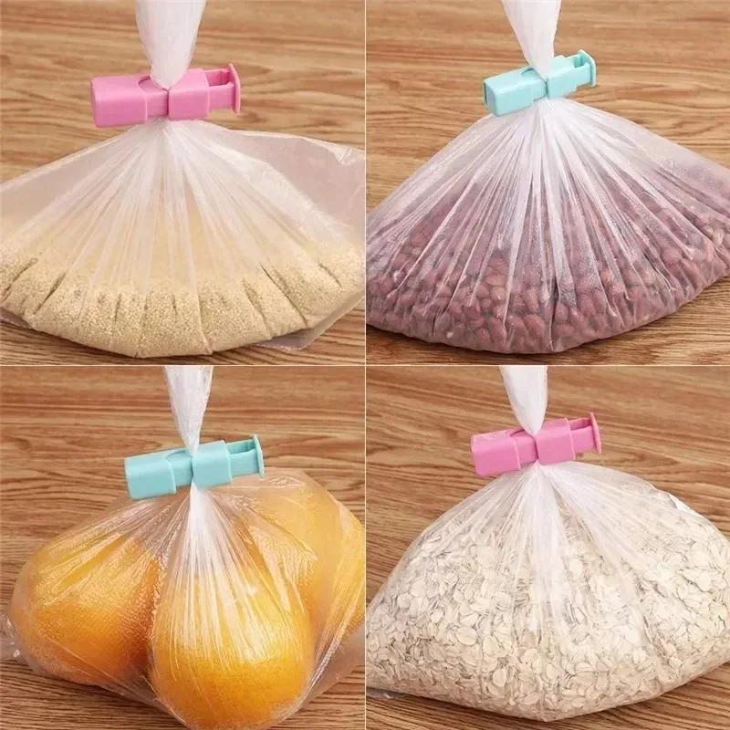 Food Sealing Bag Clip Reusable Fresh Food Storage Tools Plastic Sealer Clamp Snack Bread Seal Bag Home Kitchen Storage Clips