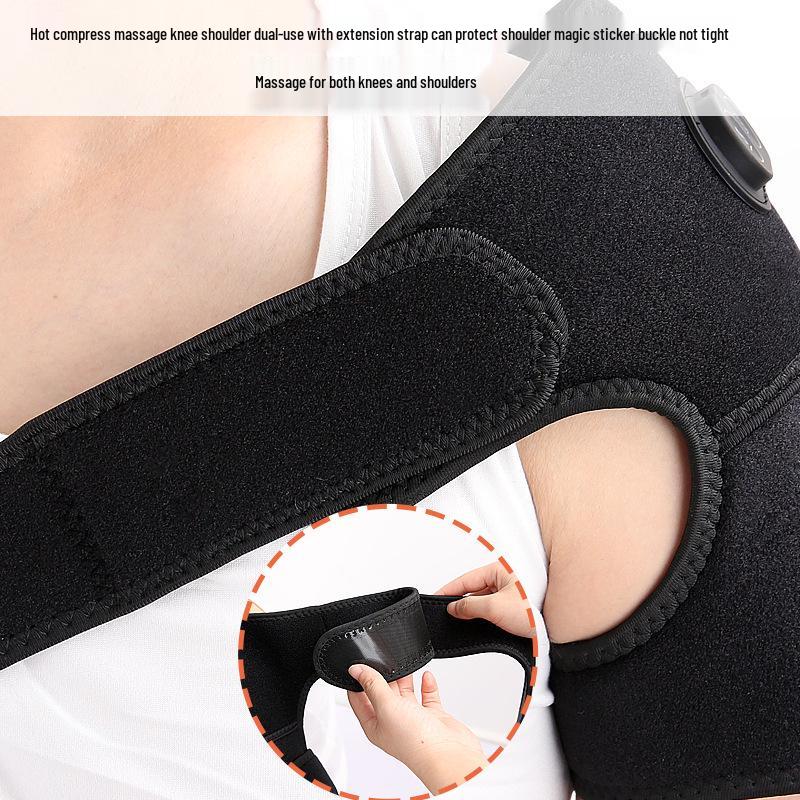 Dual-Use USB Rechargeable Hot Compress and Vibration Massager for Shoulder and Knee