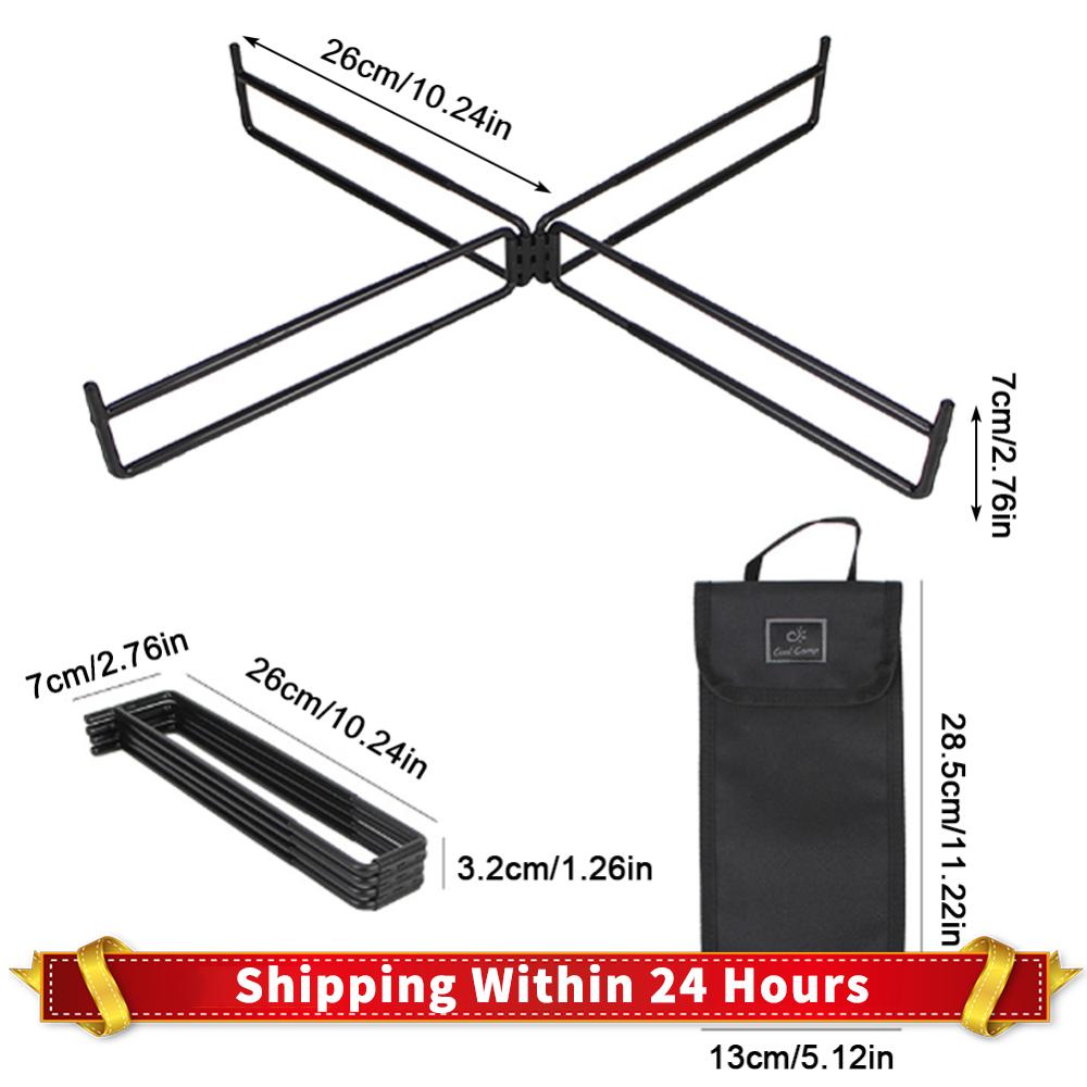 2/1PC Camping Folding Cooler Box Stand Water Container Support Shelf Outdoor Hiking Travel Cooking Storage Bin Ice Bucket Holder