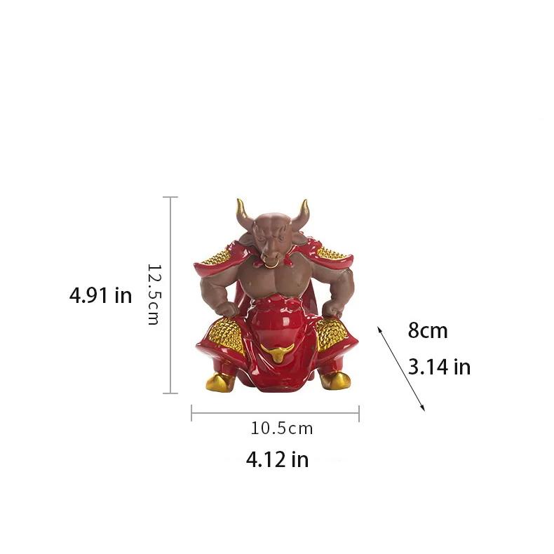 Ceramics Bull Demon King Statue Chinese mythology Characters from TV's Journey to the West Home, Office Decoration Accessories