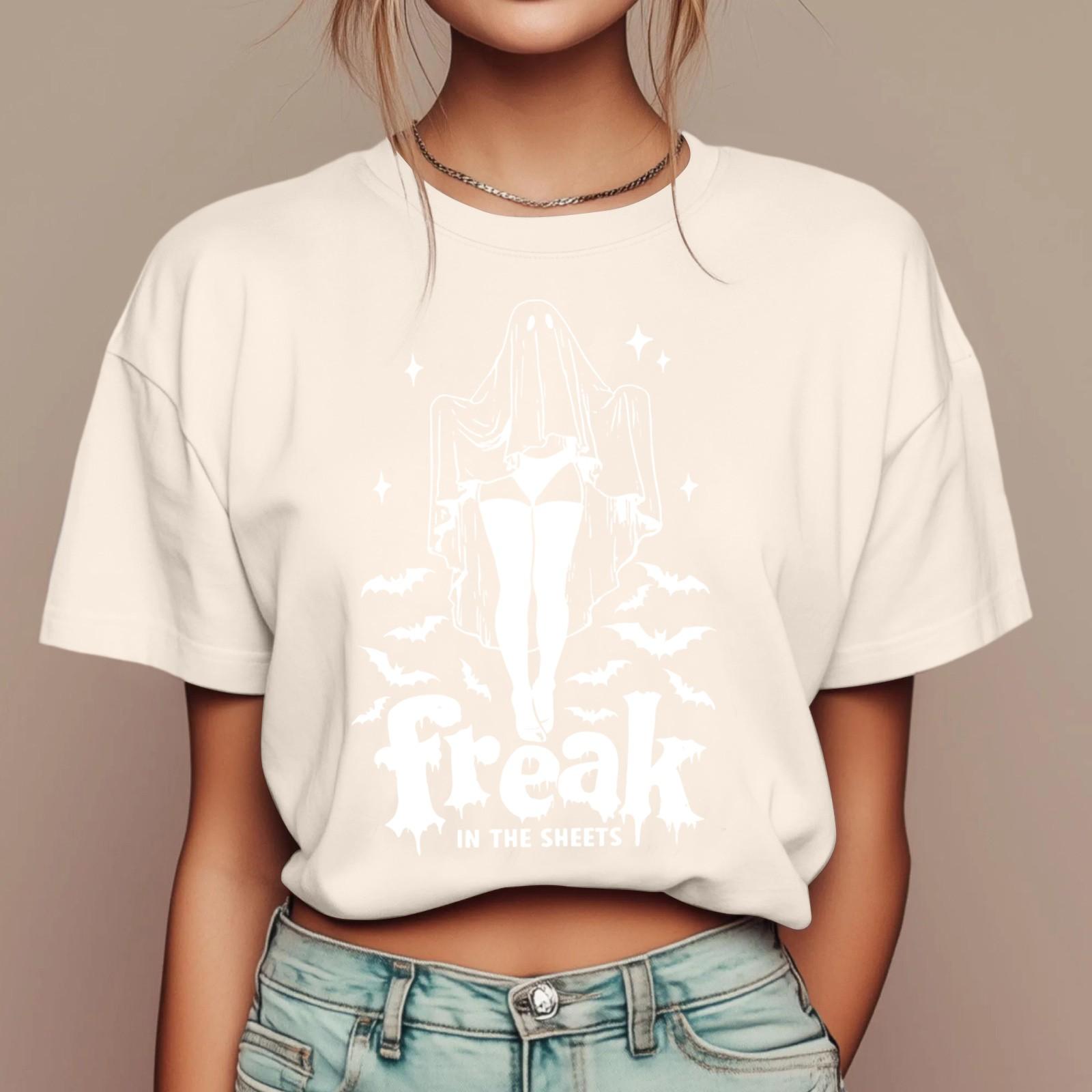 

Женские повседневные футболки с принтом для фестиваля, с коротким рукавом, с цветочным коротким рукавом, с круглым вырезом, ретро, с коротким рукавом, летние, повседневные топы L бежевый