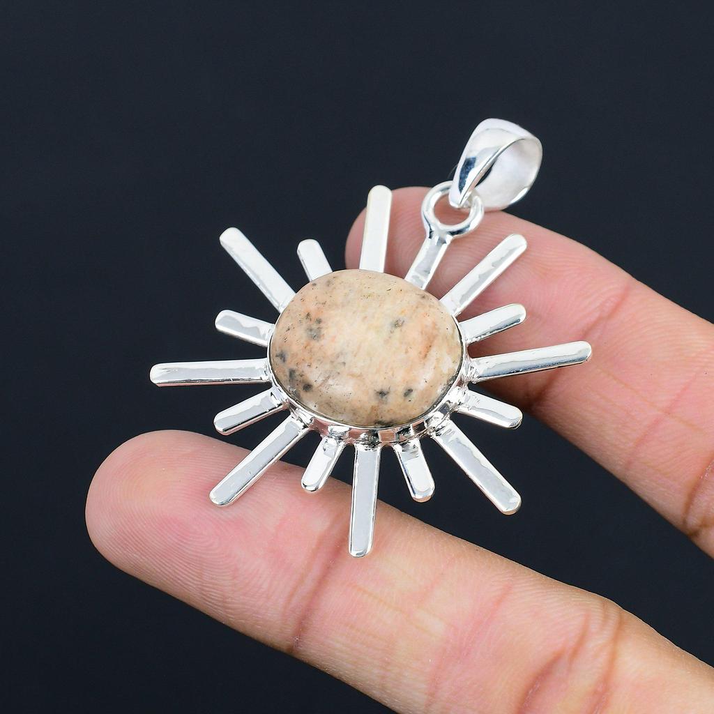 Daughters Day Sale Sterling Silver Ocean Jasper Stone Trendy New Pendant Jewelry