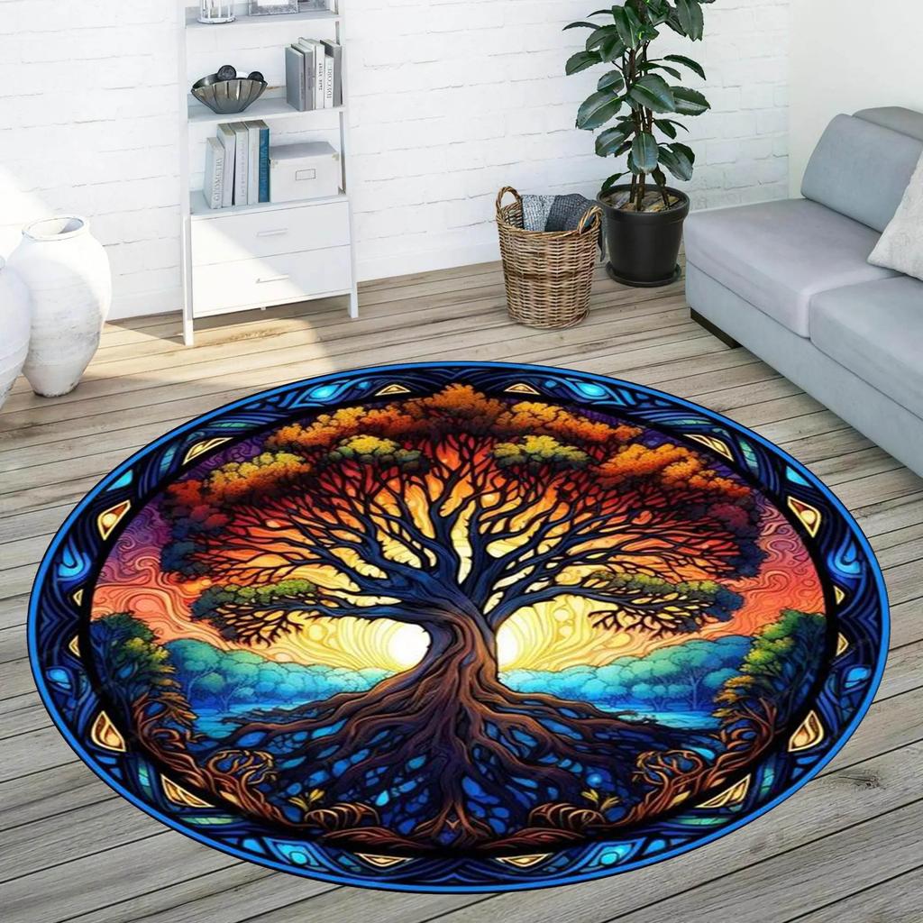 Tree Of Life Round Rug Celtic Tree Of Life Round Rug Black and White Tree Decor Area  Home Gift non slip popular carpet
