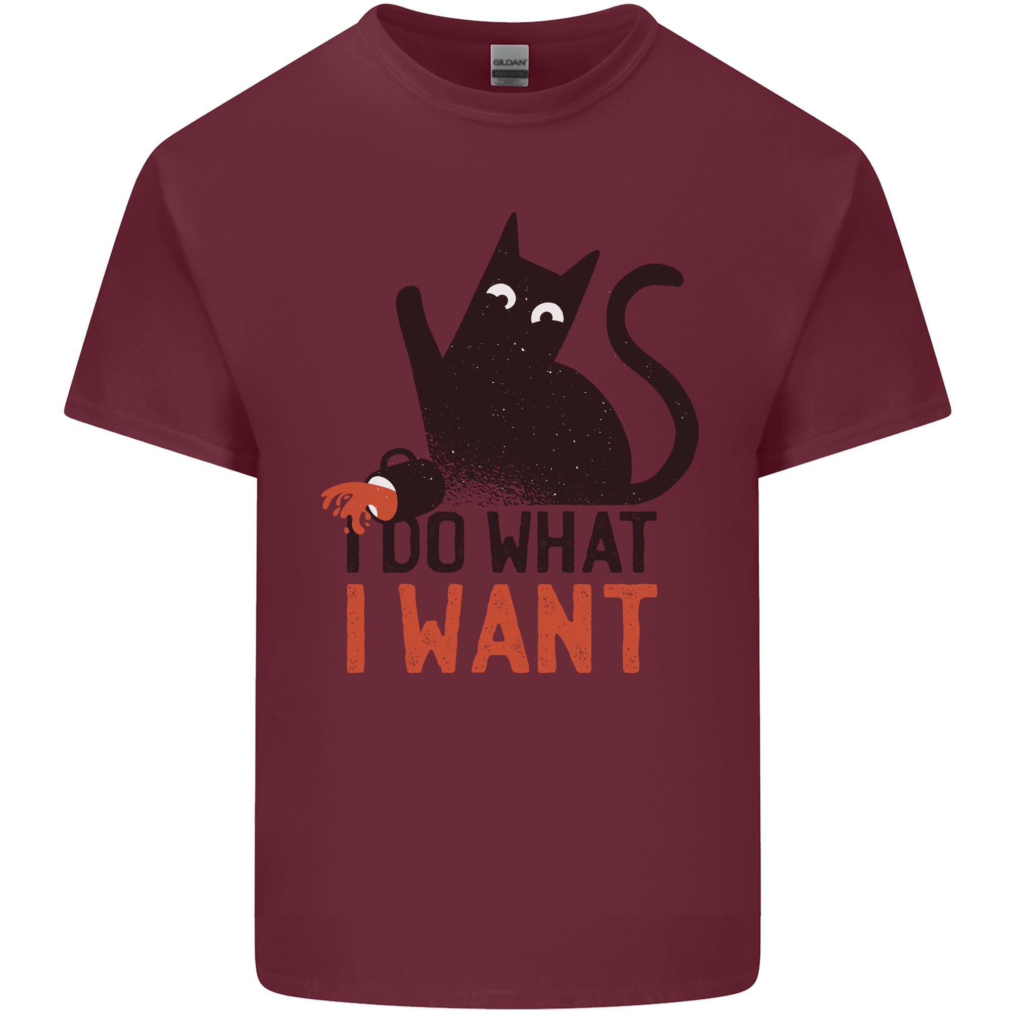 I Do What I Want Funny Cat Unisexs Light Cotton TShirt S