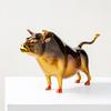 Simulation Animal Sculpture Brass Ornaments Golden Ox Cattle Bull Resin Sculpture Copper Figurines Home Decoration Accessories