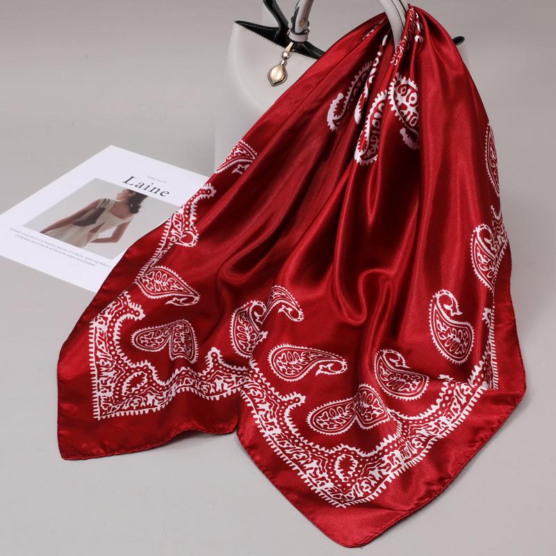 90 Square Scarves, Silk Scarves, Women's New Spring and Summer High-end Sense Versatile, Thin Scarves, Shawls Outside