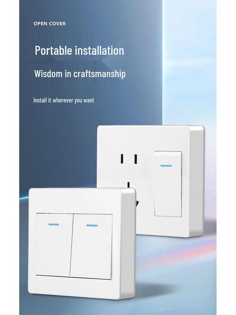 Surface Mount Wiring Box with Single Gang Light Control Switch Panel