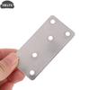 10Pcs Silver Straight Four Hole Fixed Angle Bracket Stainless Steel Right Angle Bracket Furniture Fasteners Wood Shelves Cbinets