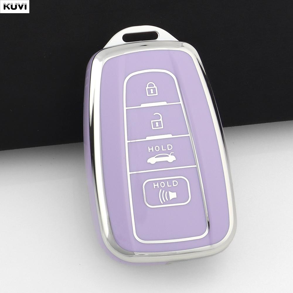 TPU Car Key Case Cover Shell For 4 Button Toyota Prius Camry Corolla CHR C-HR RAV4 Land Cruiser Prado Fob Keychain Accessories