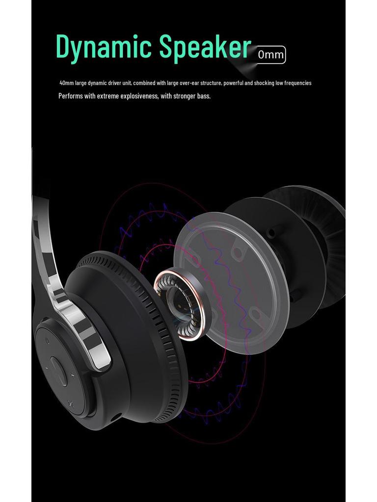 Luminous H2 Wireless Bluetooth Over-Ear Headphones with Heavy Bass