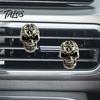 Personalized Gift for Car Lovers Skull Air Vent Clip, Retro Alloy Dashboard Accessories Halloween Trim Funny Head Auto Interior Stylish Decoration
