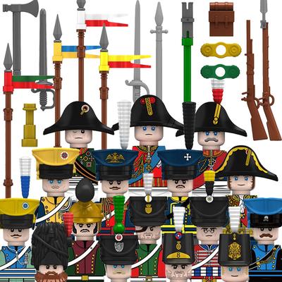 4 adet Askeri Yapı Taşları Ortaçağ Şövalyeleri Dük Mareşal Figürleri Napolyon Savaşları Silahlar Kılıç Bayraklar Omuz Zırh Pelerin Tuğla MOC