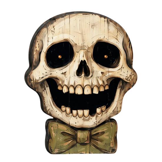 Halloween Gifts for Friends Wooden Ornaments, Retro Desktop Decorations Home Table Tiered Decorative Props Photography Tray Decor, Rustic
