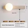 Wabi-Sabi Style Japanese Walnut Wall Lamp for Living Room, Bedroom, Hotel Entrance, or Corridor.