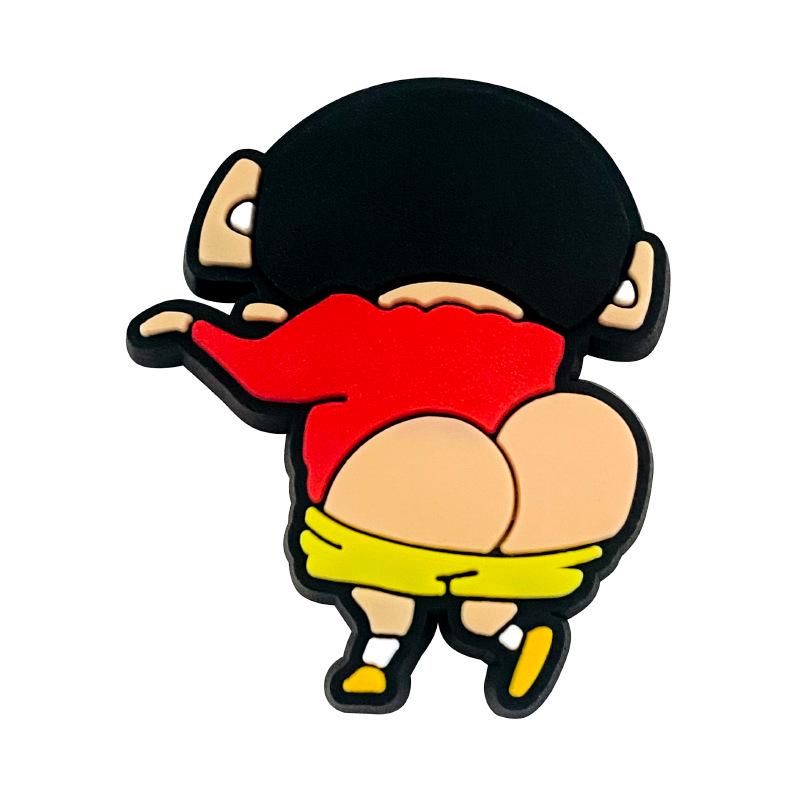 Crayon Shin-chan Croc Charms: 10 Styles, Soft Rubber PVC Shoe Accessories