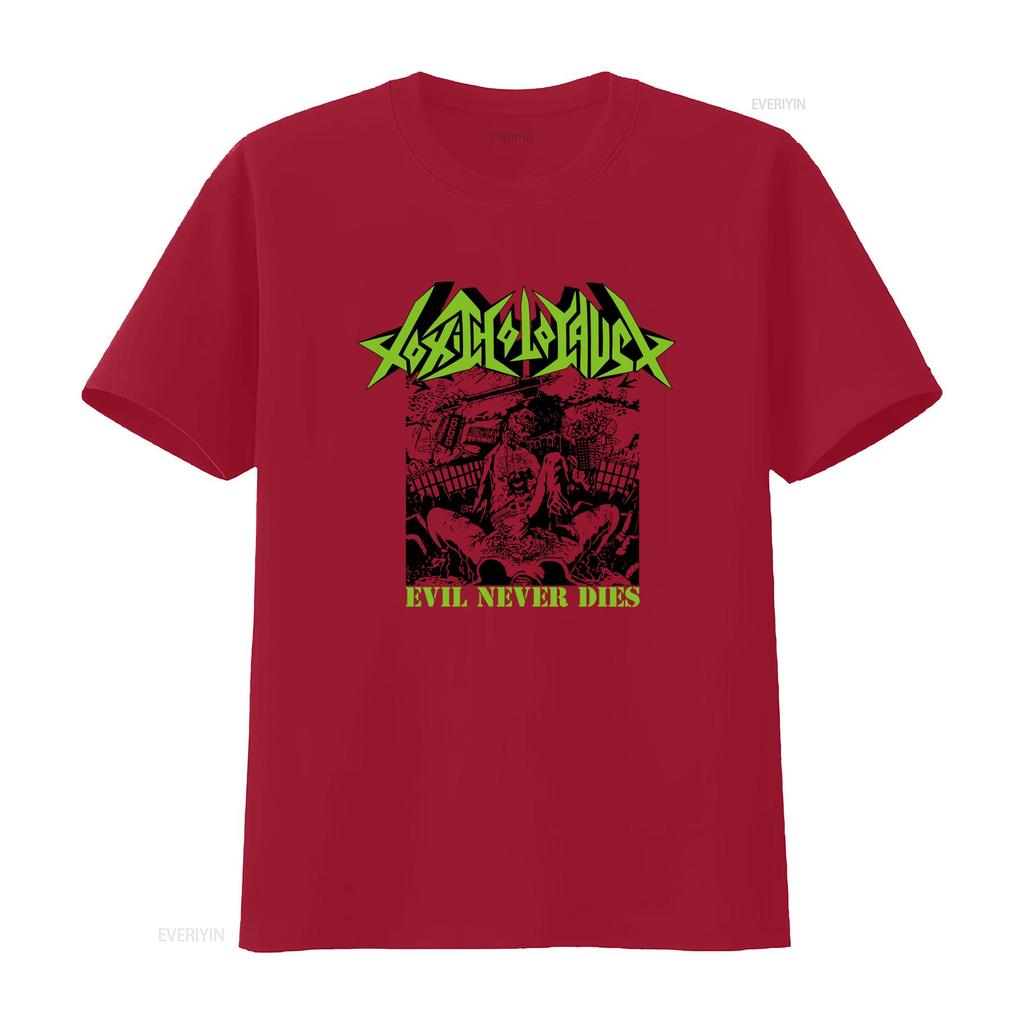 TOXIC HOLOCAUST EVIL NEVER DIES T Shirt White Cotton Sizes S To 5XL Vintage Washed Breathable Homme Slightly Stylish Stretched