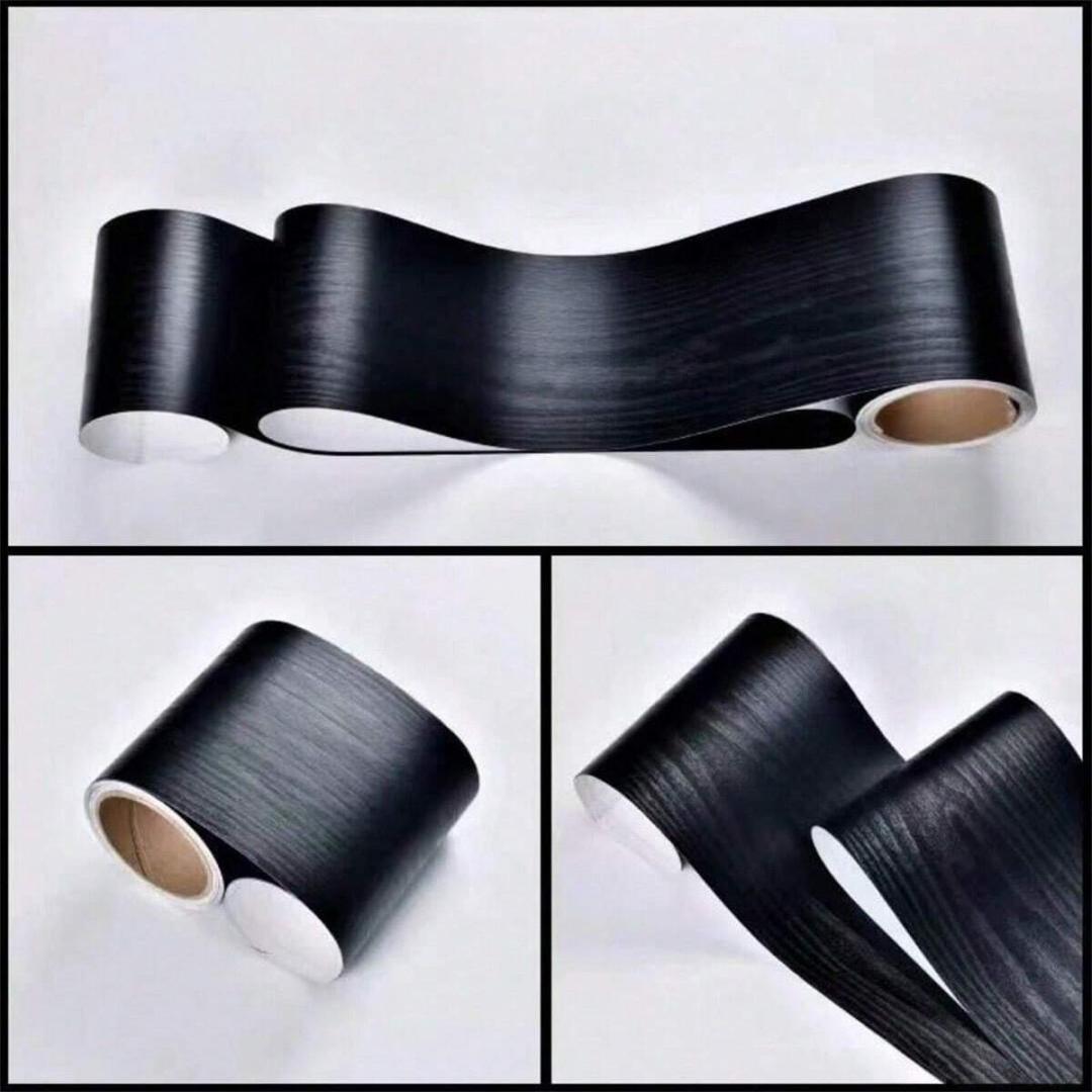 

1PC 8cmx5m Extra-Long & Thick Vinyl Self-Adhesive Skirting Line Wallpaper -, Durable,Easy to Apply for Baseboards & Walls 5mx8cm