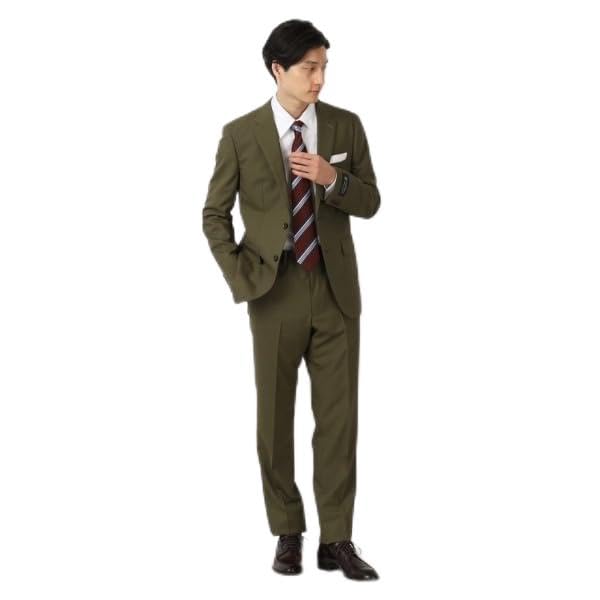 Takeo Kikuchi DORMEUIL Ripstop Suit Olive Green 03 93161016 Set, Men's, (026) (L),
