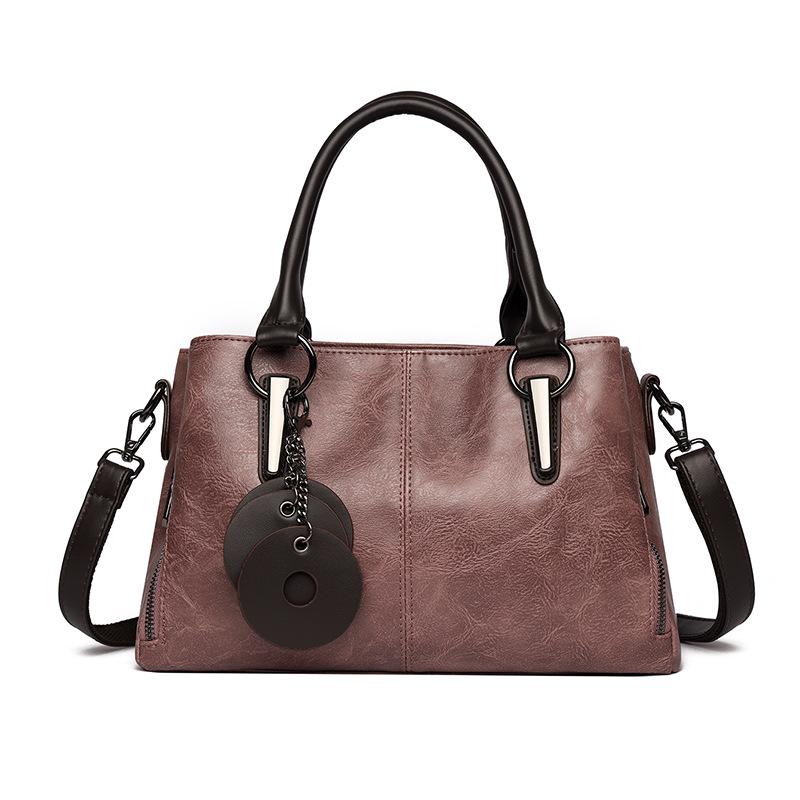 2025 Fashionable Women's Cowhide Shoulder Crossbody Bag – Versatile, Large Capacity, Three-Layer Design for Moms