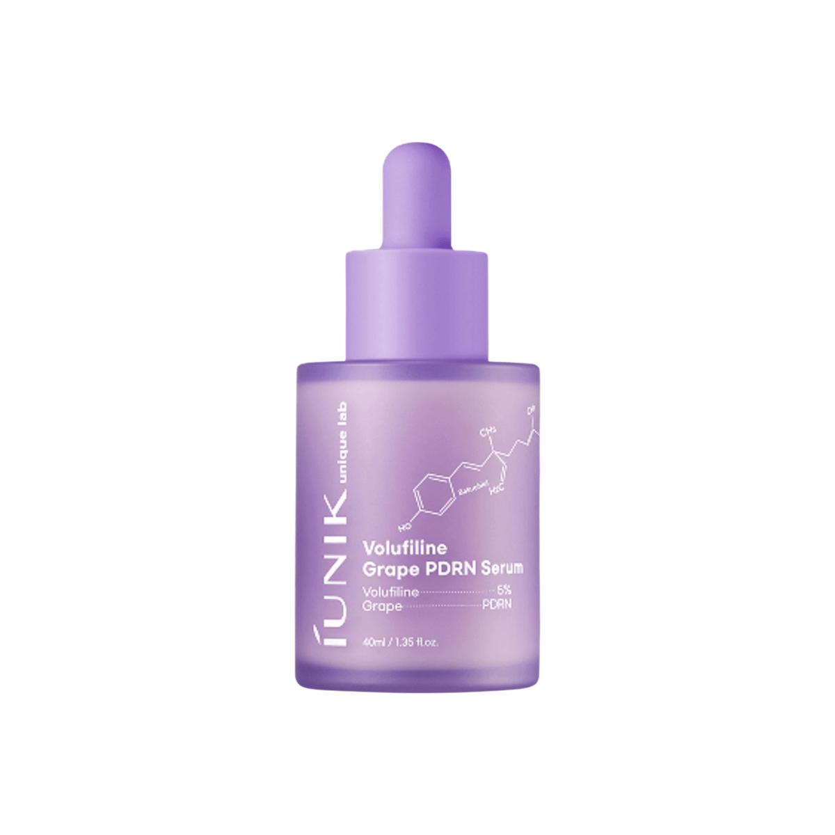 iUNIK - Volufiline Grape PDRN Serum, 40 ml - ujędrniające serum z Volufiline, PDRN i peptydami przeciwzmarszczkowymi