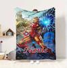 Custom Name Iron Man Flight Flannel Blanket Throw Blanket Soft Warm Sofa Bed Decor Unique Gift