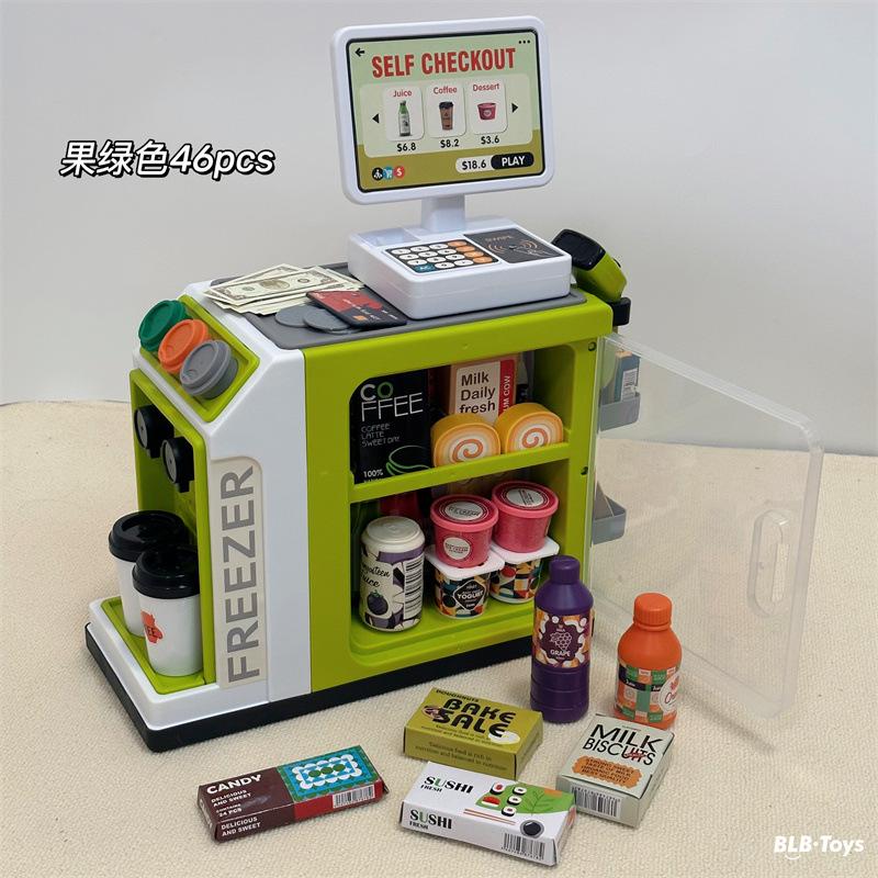 Детская кассовый аппарат для супермаркета кофейный холодильник детский пазл игровой домик игрушка для девочки подарок на день рождения
