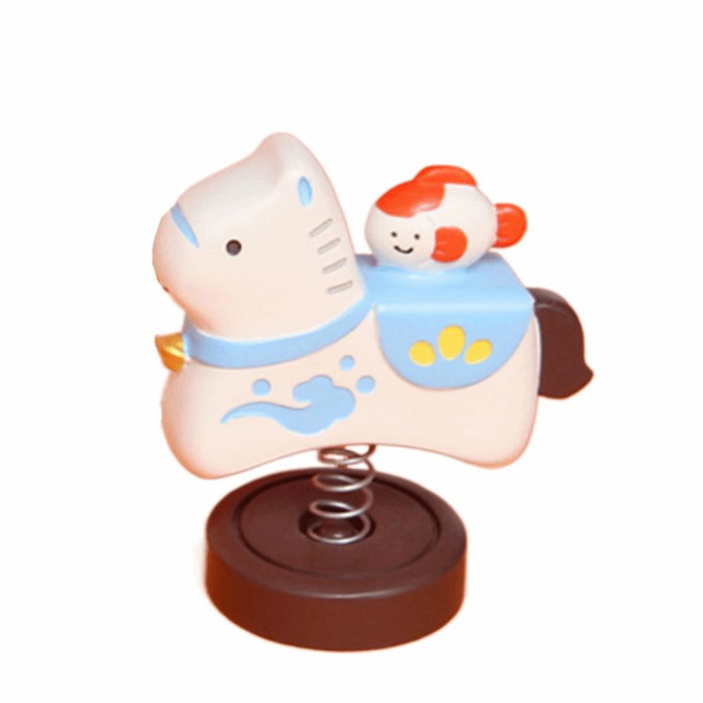 Cartoon Resin Cartoon Horse Statue Handcrafted Rocking Horse Figurine  Home Decoration