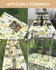 Summer Yellow Lemon Plant Rectangle Tablecloth Party Decor Washable Waterproof Kitchen Dining Table Cloth Wedding Decorations
