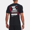 Under Armour Back Letter Logo Print Round Neck Sports Short Sleeve T-Shirt Men Tops Black 1370529-002