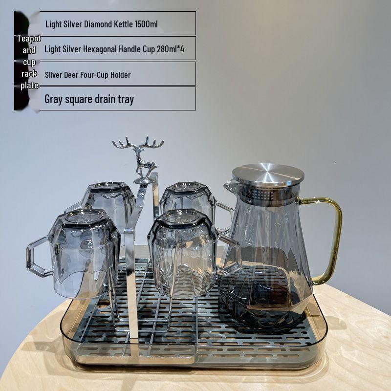 Hitzebeständiges Glasbecher-Set mit Henkel für Tee und Saft - Großes Fassungsvermögen, Hochwertiges Gefühl, Leichter Luxus Design