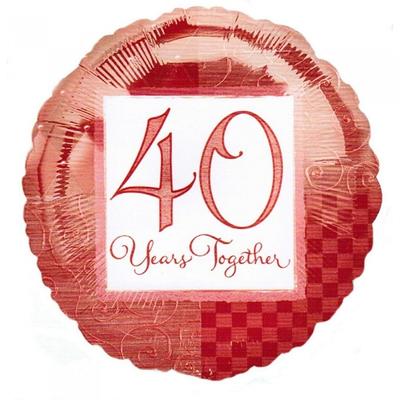 Amscan 40th Anniversary Foil Balloon