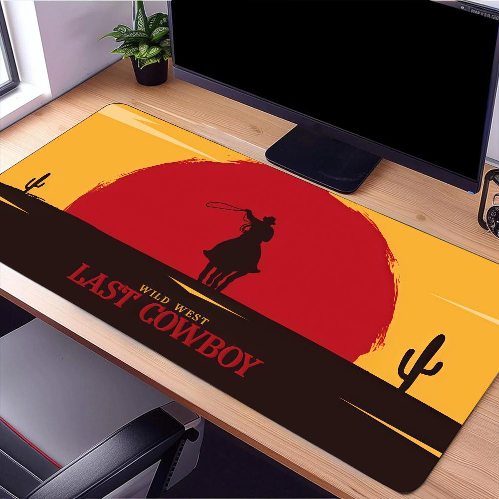 Piedi Esterno Cowboy Equitazione WEST SELVAGGIO Mouse Pad Grande Tappetino da Scrivania Tastiera Ergonomico Ufficio Gomma PC Antiscivolo Anti-sfilacciamento Casa Personalizzato