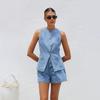 A Women's Hip-hugging And Strapless Denim Short Skirt Dress For Summer